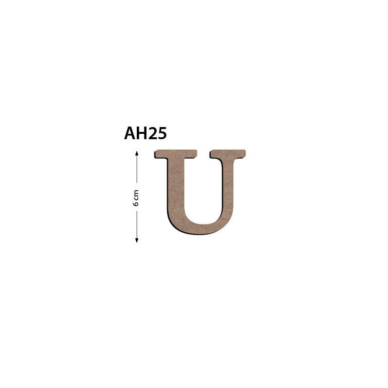Ah25 Ahşap 6 cm U Harfi