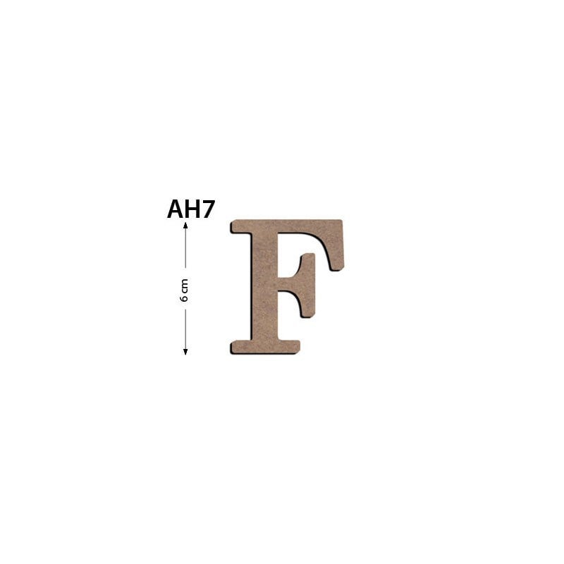 Ah7 Ahşap 6 cm F Harfi