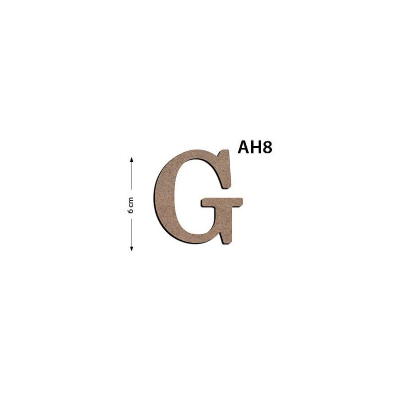Ah8 Ahşap 6 cm G Harfi