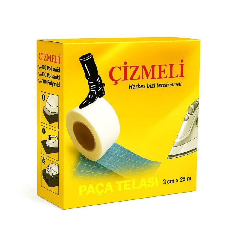 Çizmeli Bastırma Lifi Paça Telası 3 cm x 25 metre