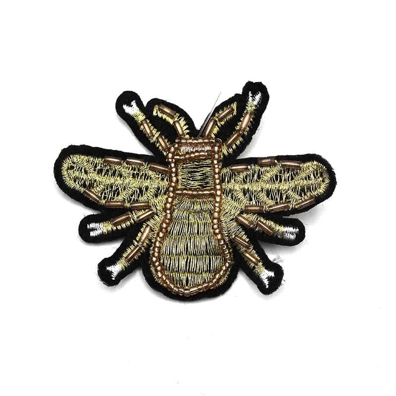 Dikme Kum Boncuklu Simli Arı Patch