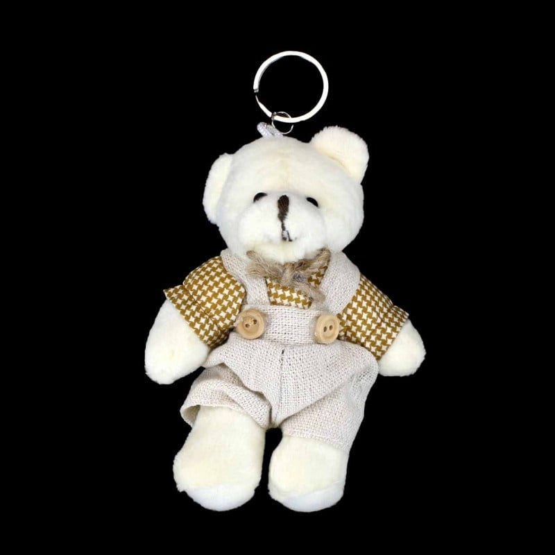 Giysili Ayıcık Erkek Krem 12 cm