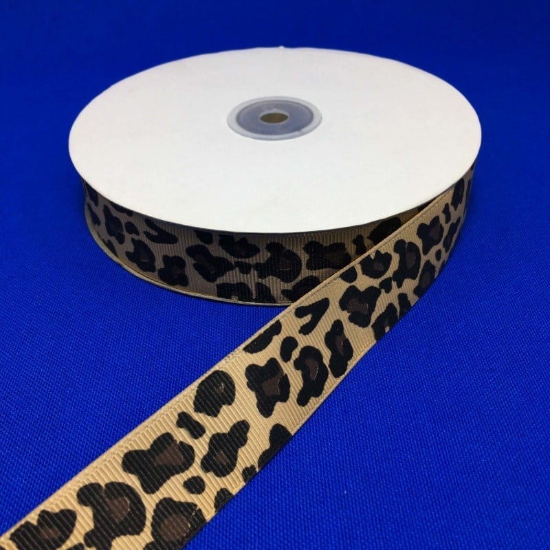 Grogren Kurdele 2,5 Cm Leopar ve Zebra Desenli