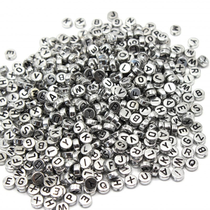 Harf Boncuk Elips Gümüş 6 mm 250 gr
