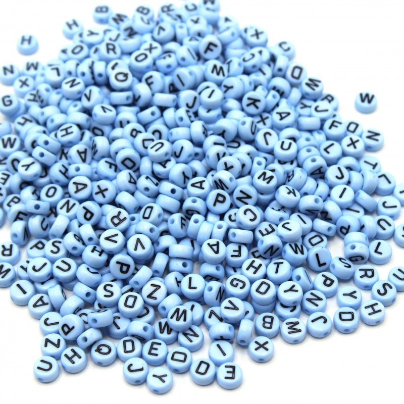 Harf Boncuk Elips Mavi 6 mm 250 gr