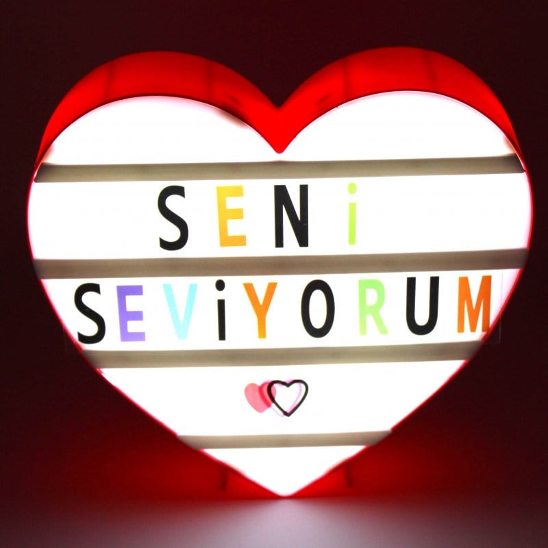 Kalp Şeklinde Light Box