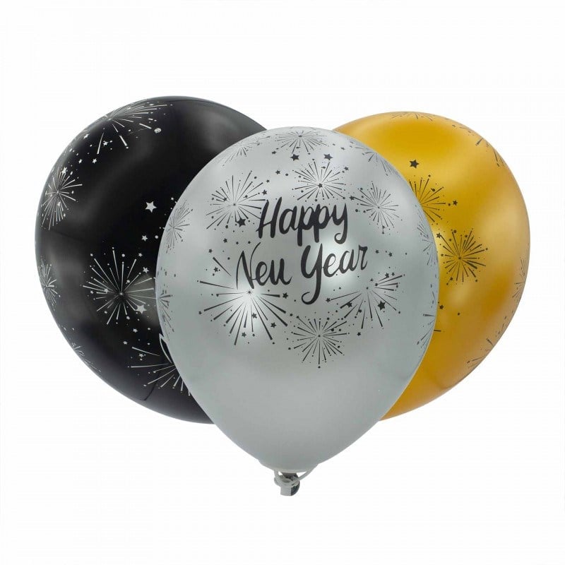 Mutlu Yıllar Baskılı Balon 10 adet