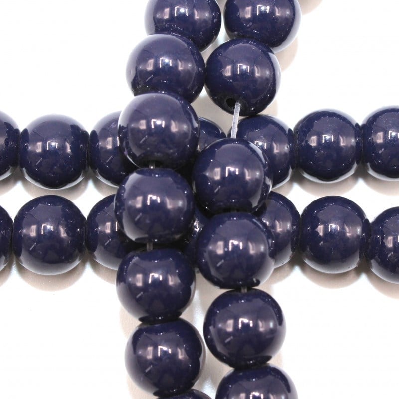 Obsidyen Taşı Boncuk Yuvarlak Model 10