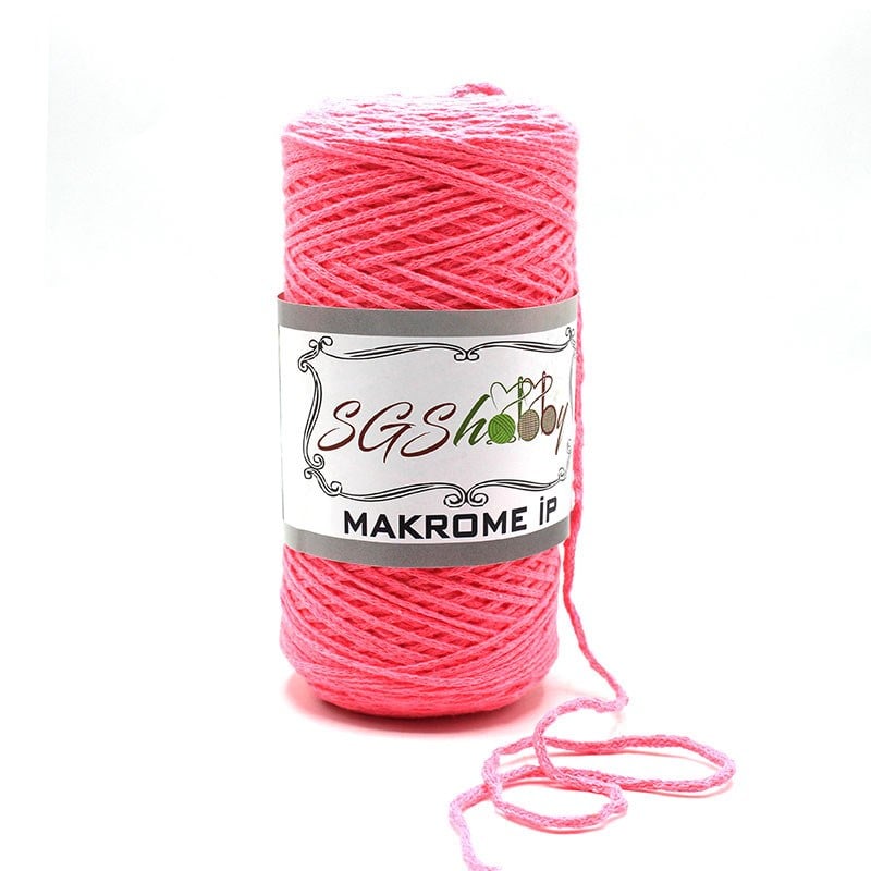 Pamuk Makrome İpi Neon Pembe