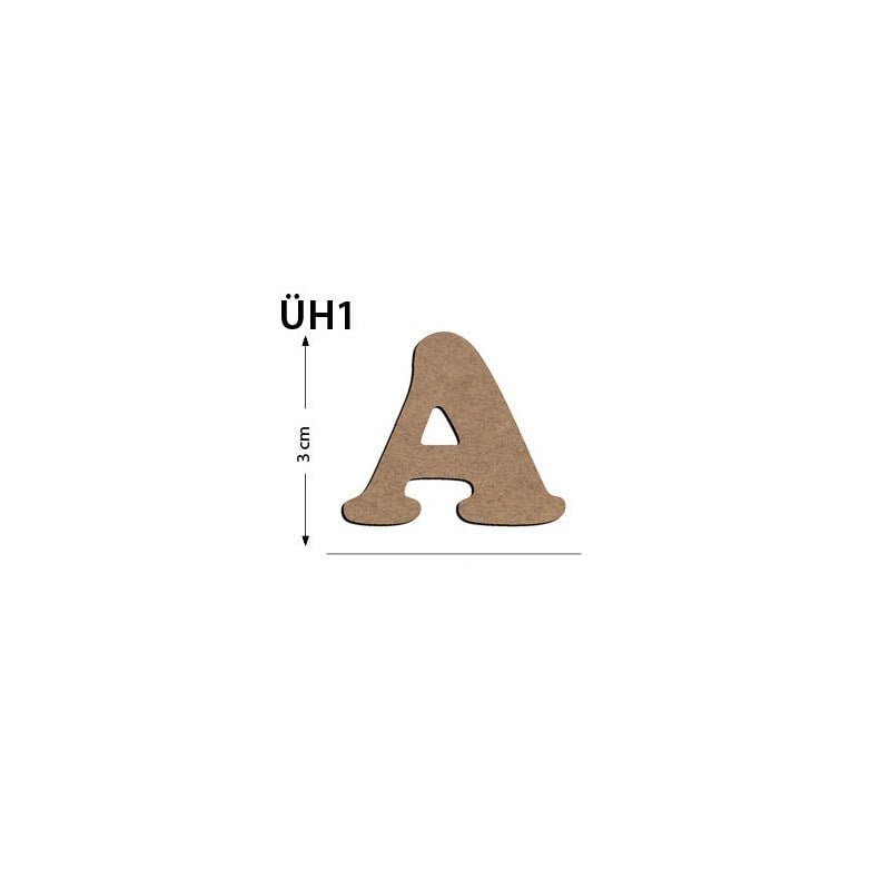 Üh1 Ahşap 3 cm A Harfi