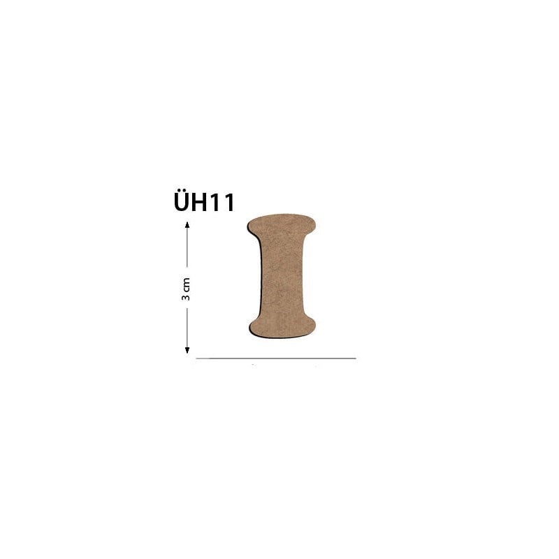 Üh12 Ahşap 3 cm İ Harfi
