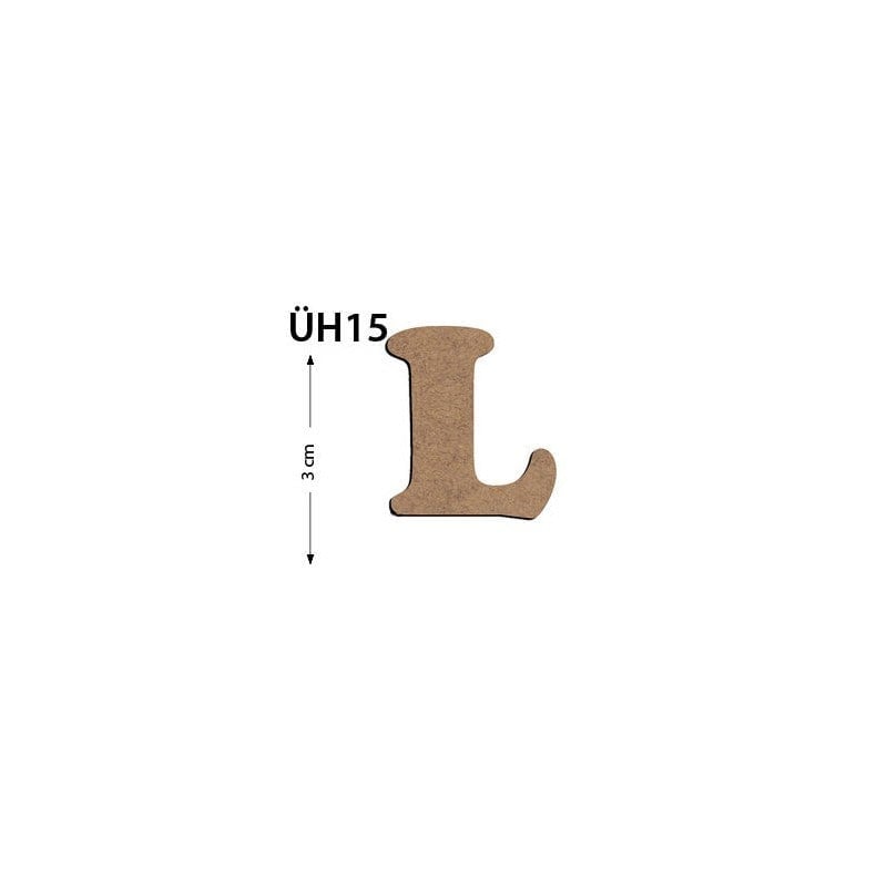 Üh15 Ahşap 3 cm L Harfi