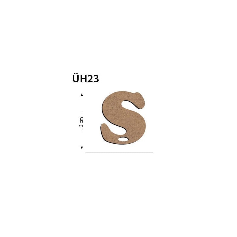 Üh23 Ahşap 3 cm Ş Harfi