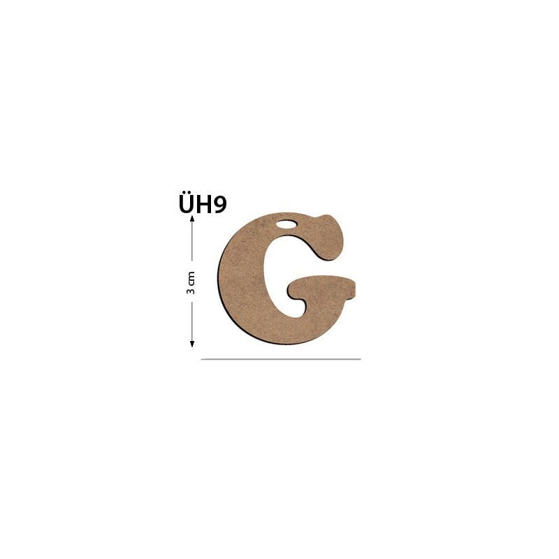 Üh9 Ahşap 3 cm Ğ Harfi