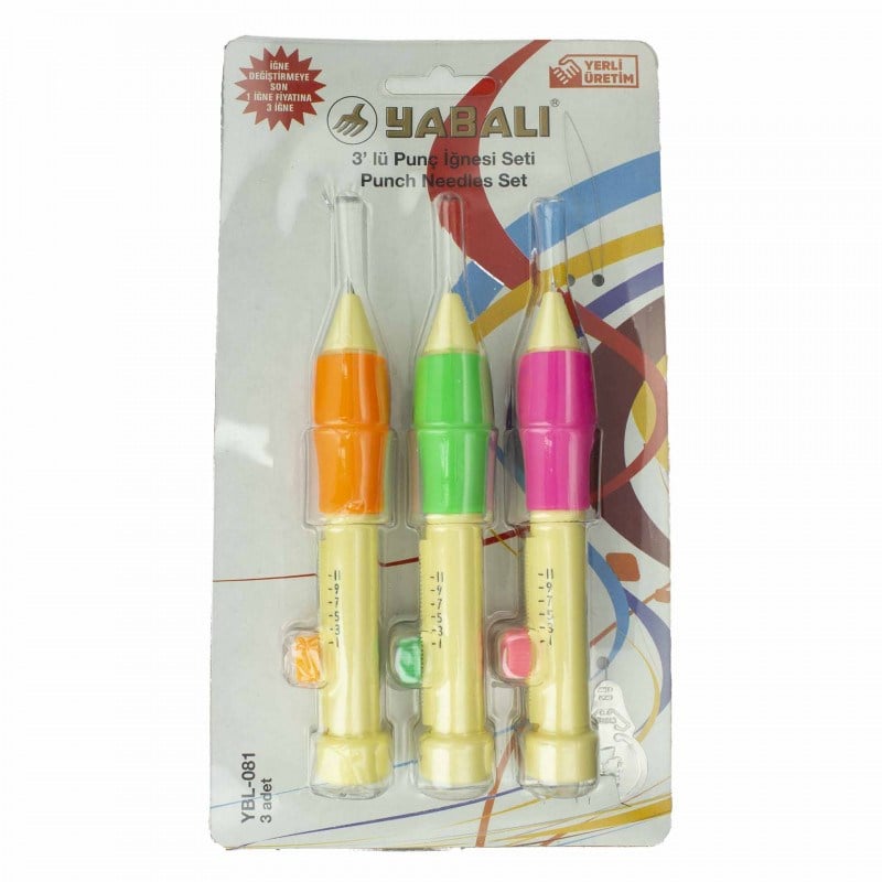 Yabalı Punch İğnesi 3'lü Set
