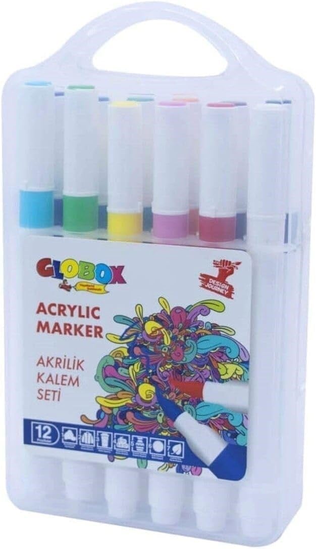 Akrilik Marker Kalem Seti 12 Renk