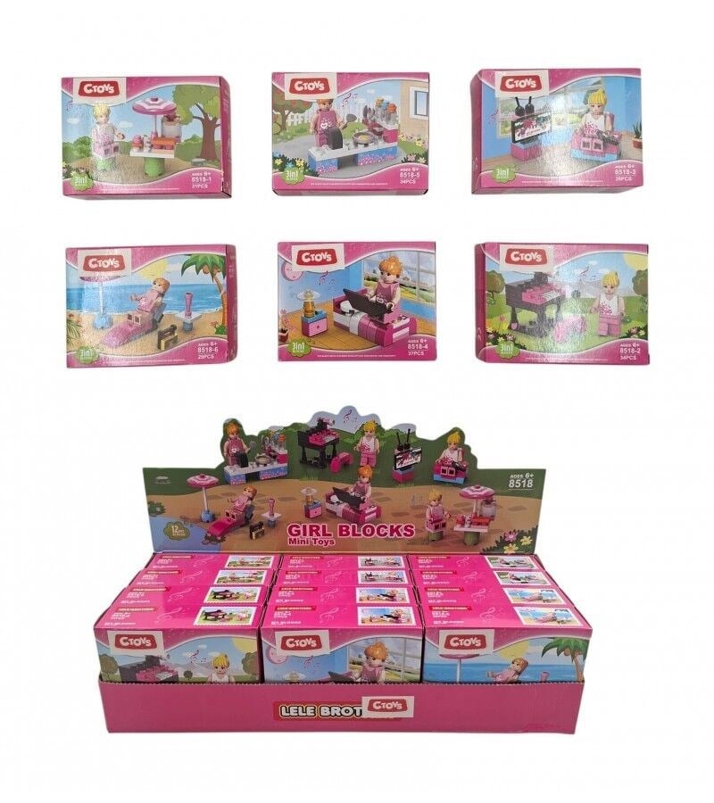 Ctoys Lego Kız Figür Bloklar 8518-2