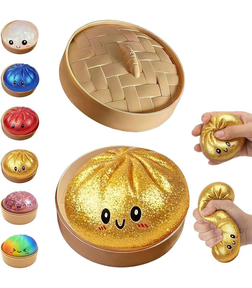 Squishy Bun Rainbow Mystery Dumpling Glitter