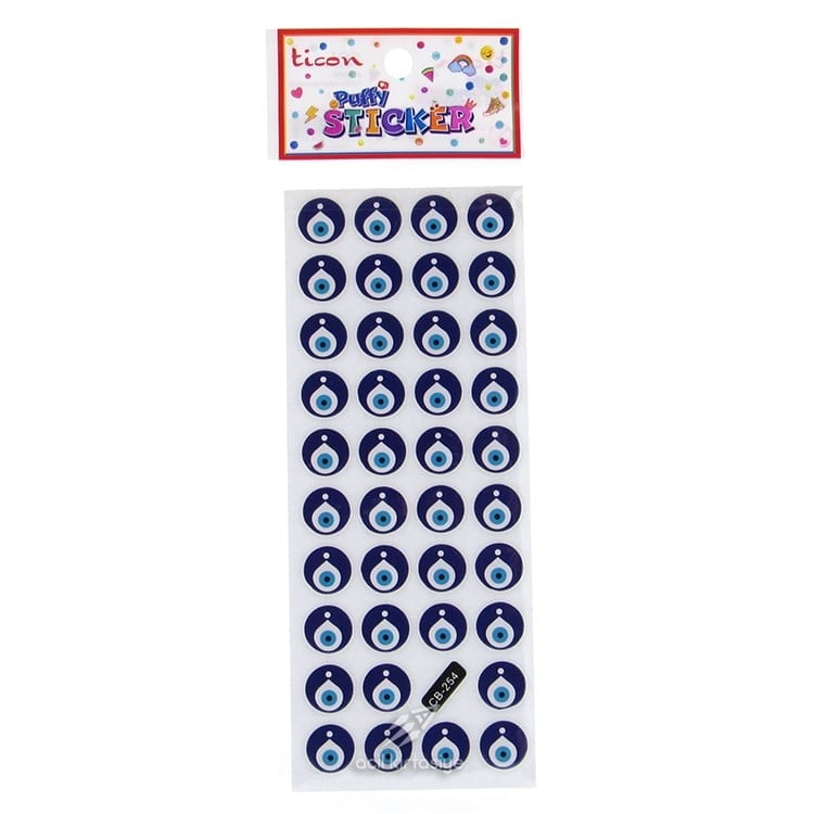Ticon Sticker Puffy Kabartma Etiket 348956 Nazar Boncuğu