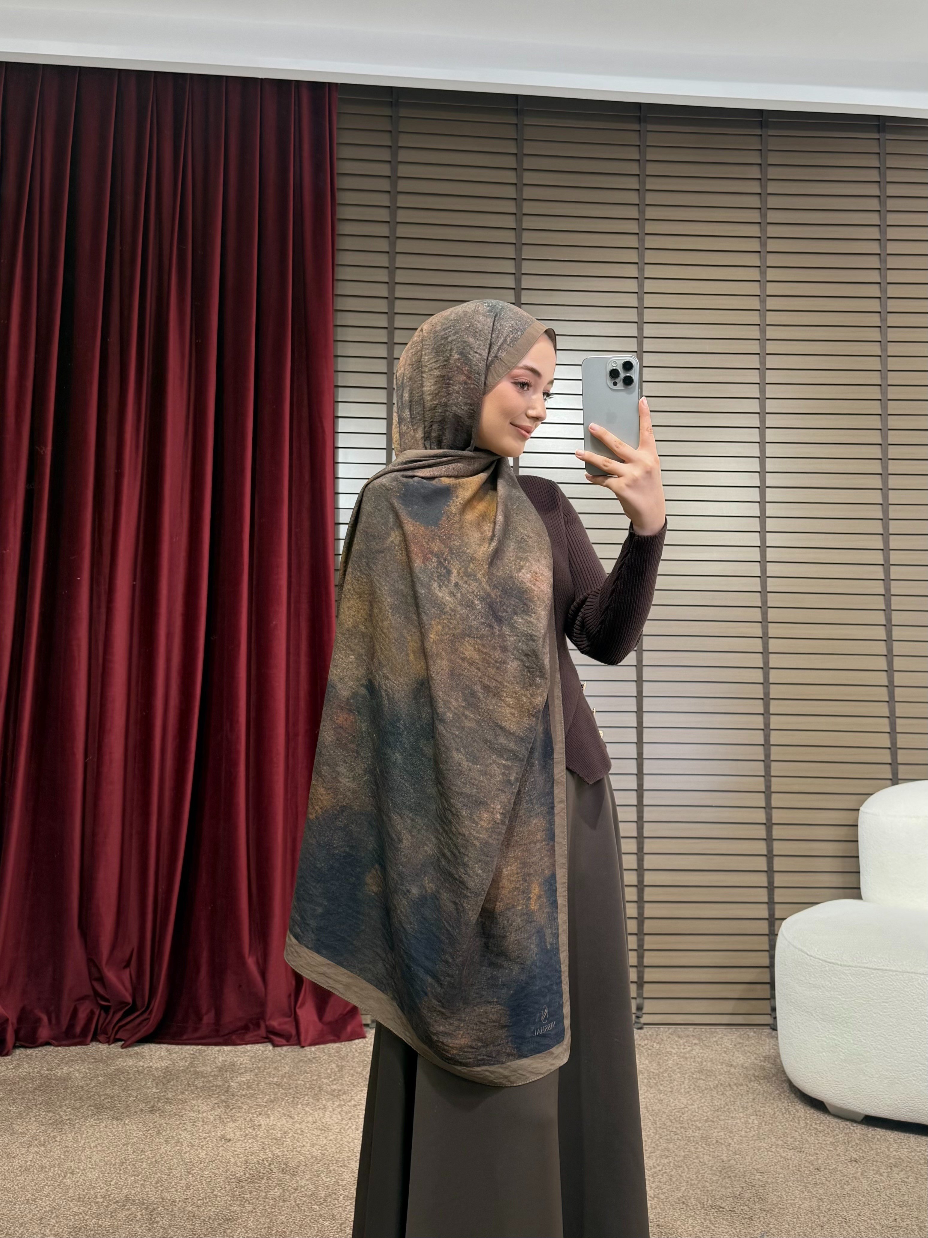 BBC DÜŞ DESEN ŞAL-KAHVE