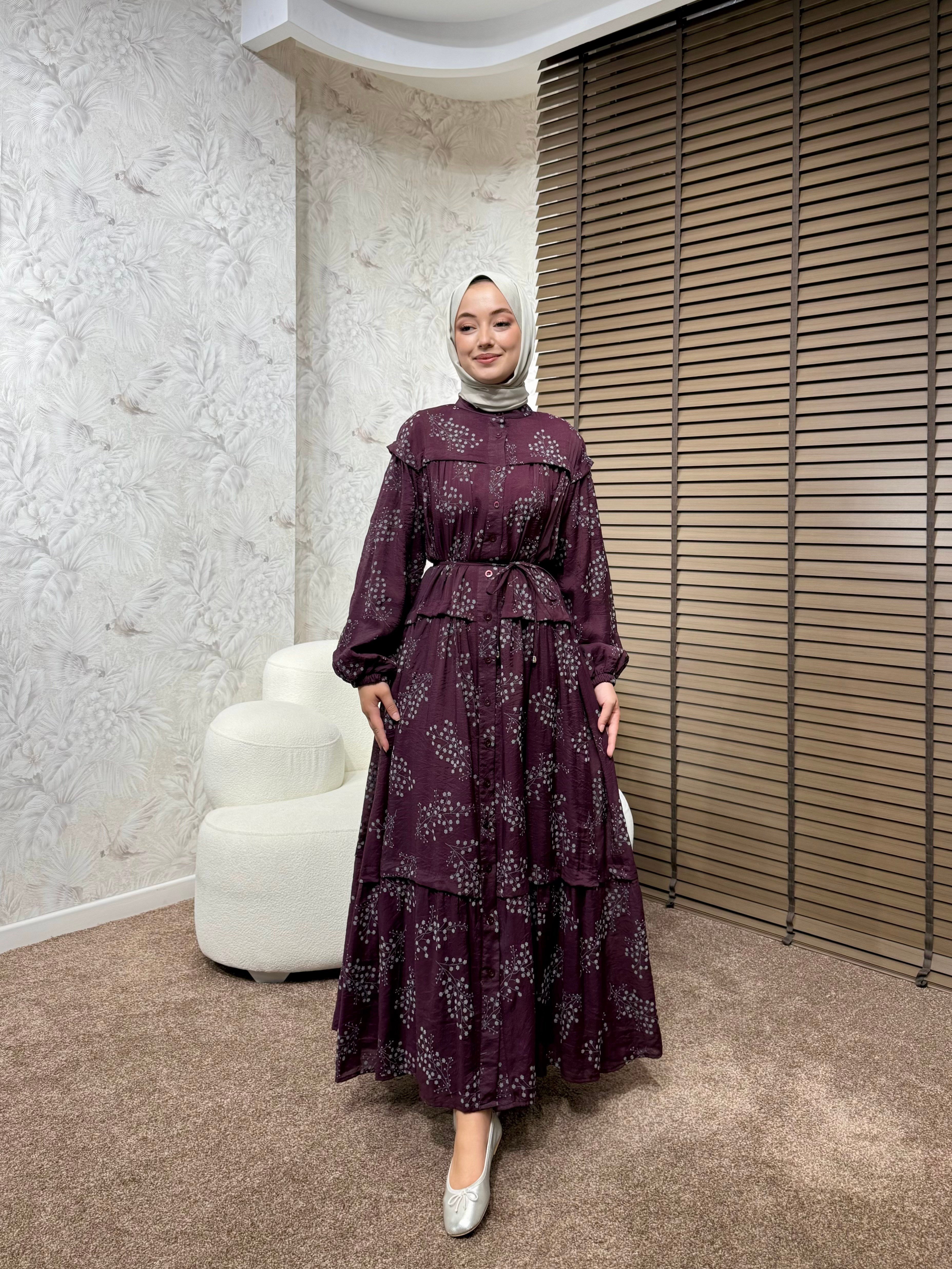 BBC MAYELLA ELBİSE-BORDO