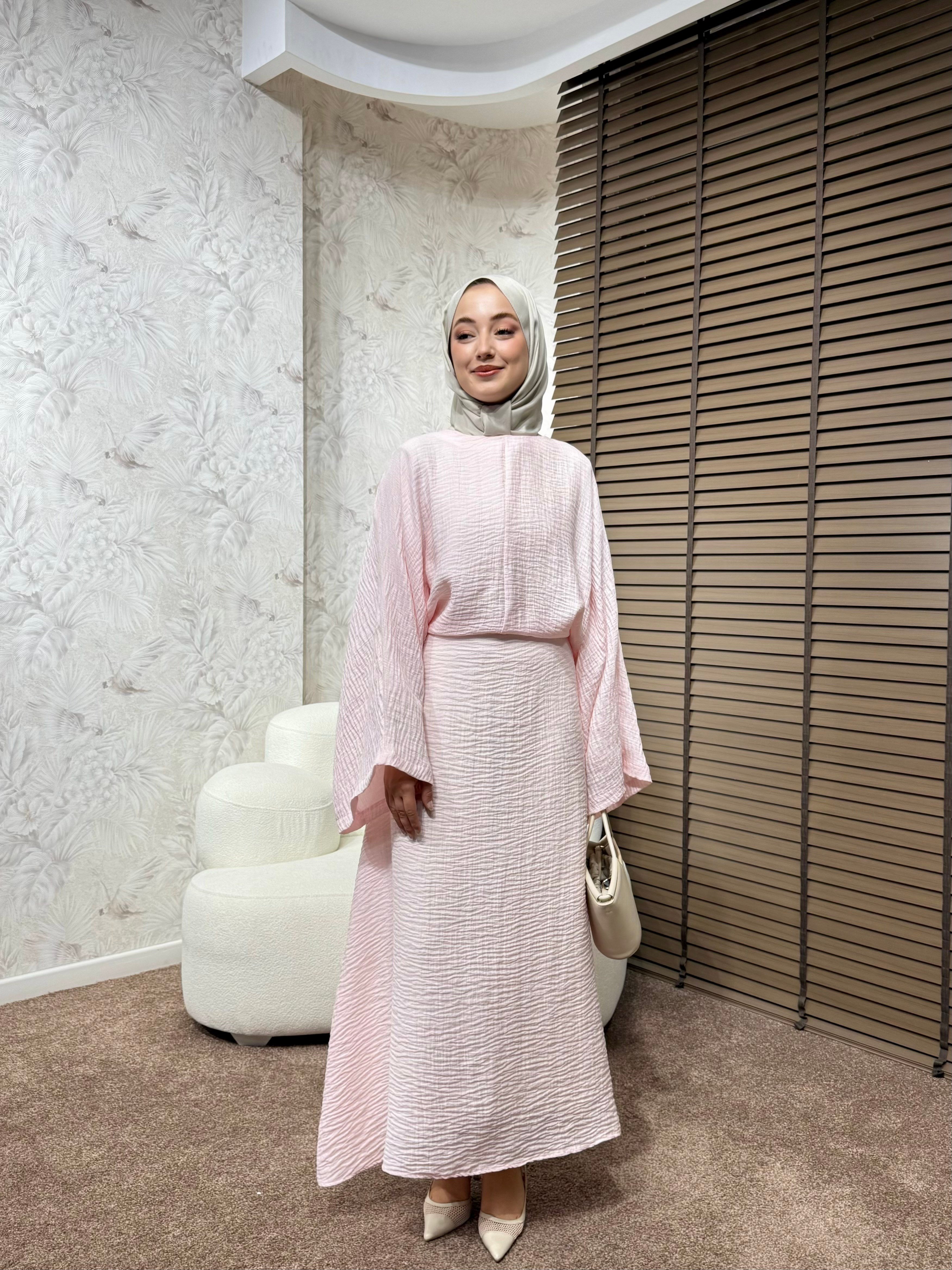 BBC QİTRA ELBİSE-PEMBE
