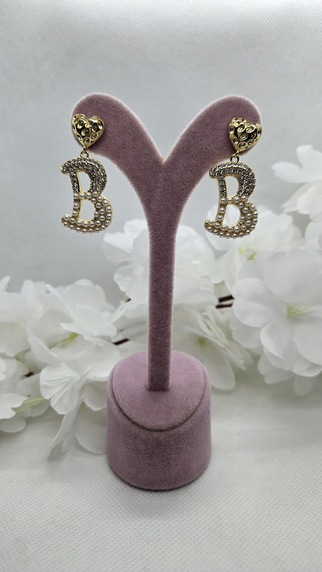 Gold BB Marka Çok Taşlı İğnesi Gümüş Küpe