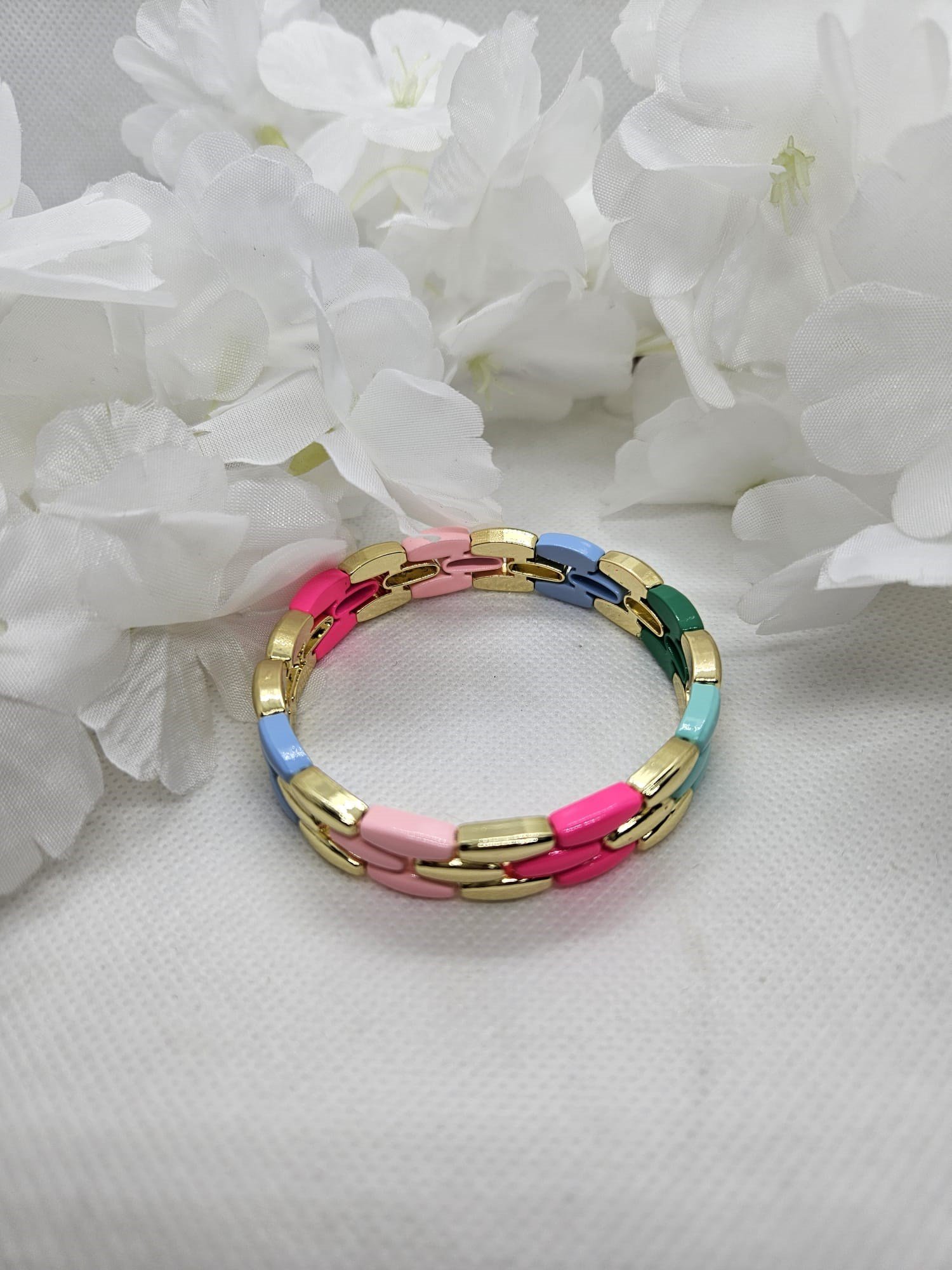 Gold Lastikli Rainbow  Bileklik