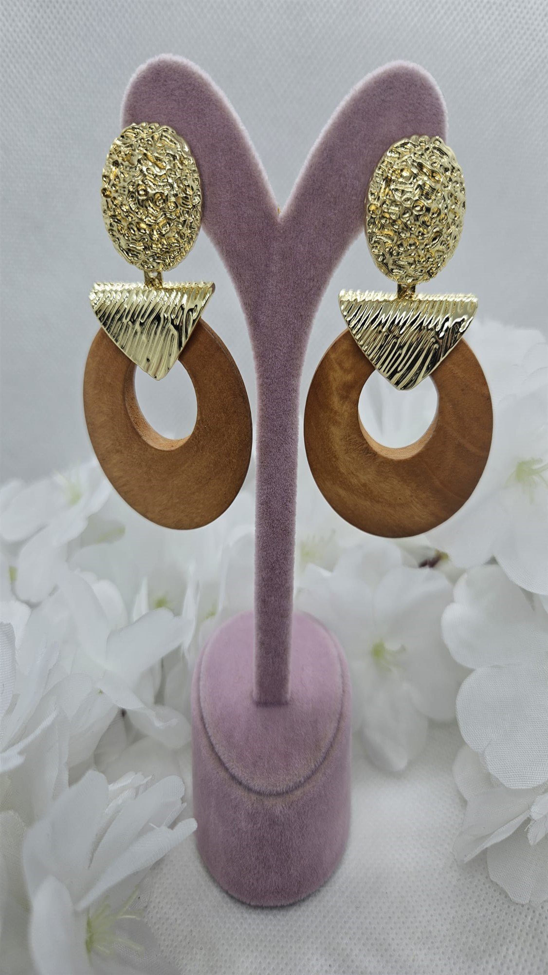Gold Yuvarlak Form Küpe