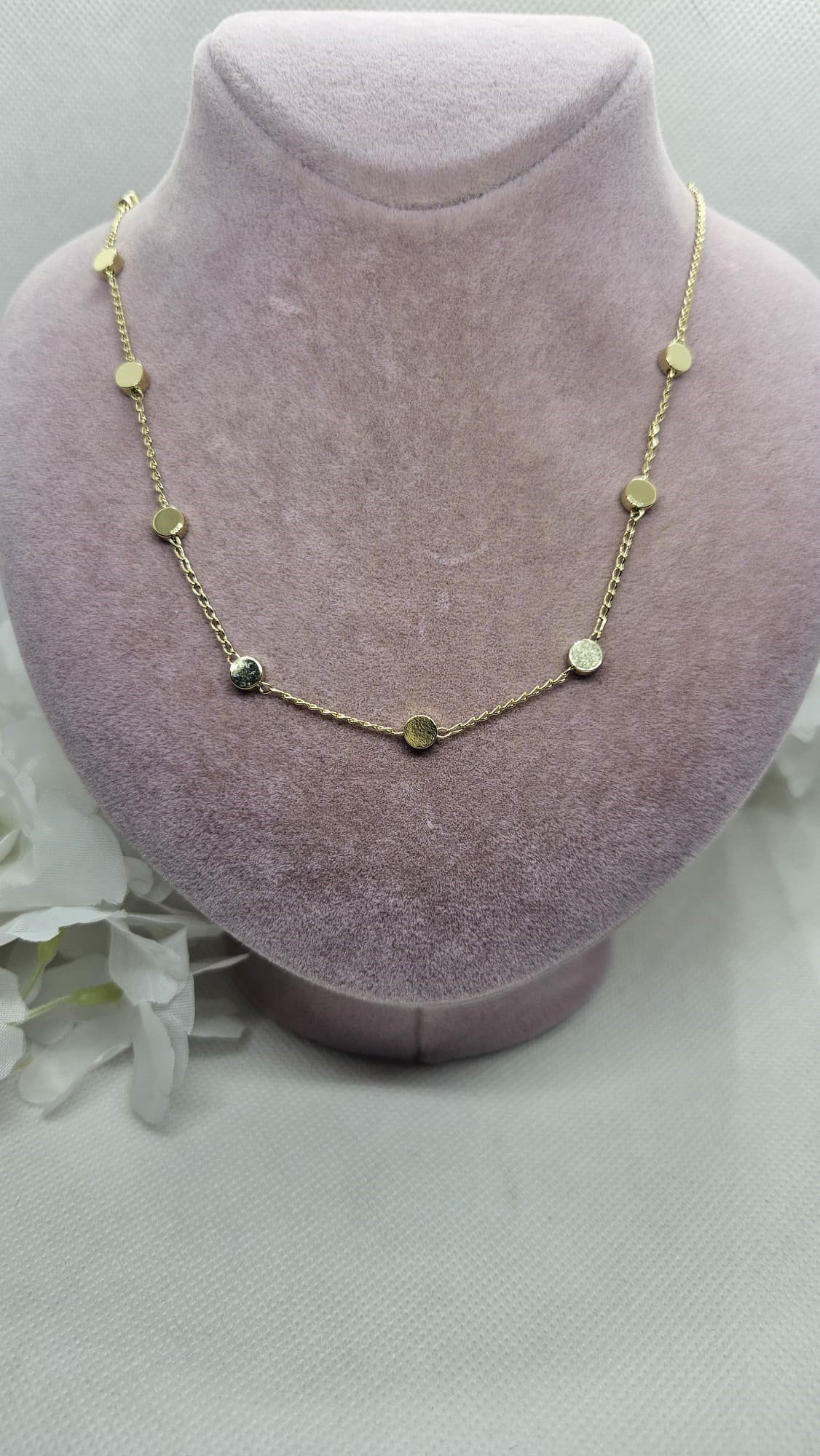 Gold Yuvarlak Toplu 45 Cm Zincir Kolye
