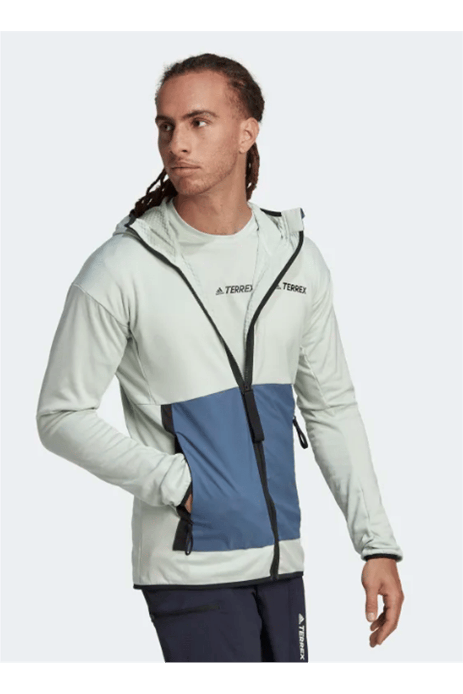 Adidas USA TERREX TECH FLEECE LIGHT HOODED HIKING JACKET XL Beden (TÜRKİYEDE TEK)