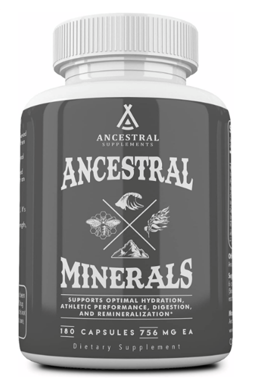 Ancestral Supplements Minerals Electrolytes with Magnesyum, Potasyum, Sodium,Optimal Hydration, Immune Health, Digestion, and Remineralization, 180 Capsul.Abd Menşei.