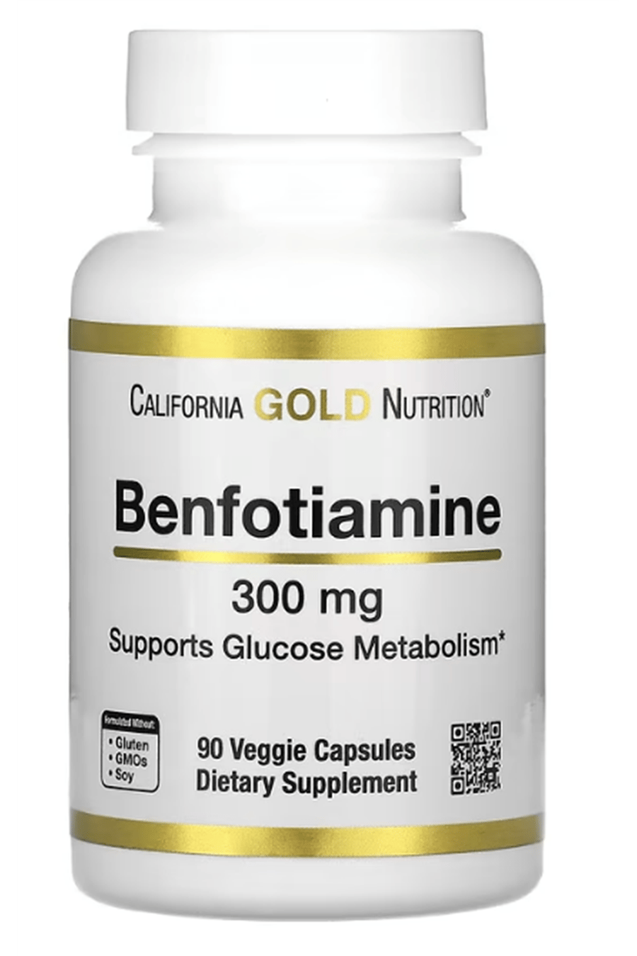 California Gold Nutrition, Benfotiamine, 300 mg, 90 Veggie Capsules.Abd Menşei.ÖSG