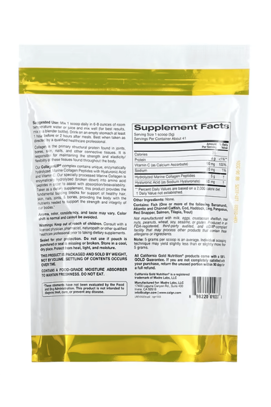 California Gold Nutrition CollagenUP  (206 gr).Abd Menşei.41.