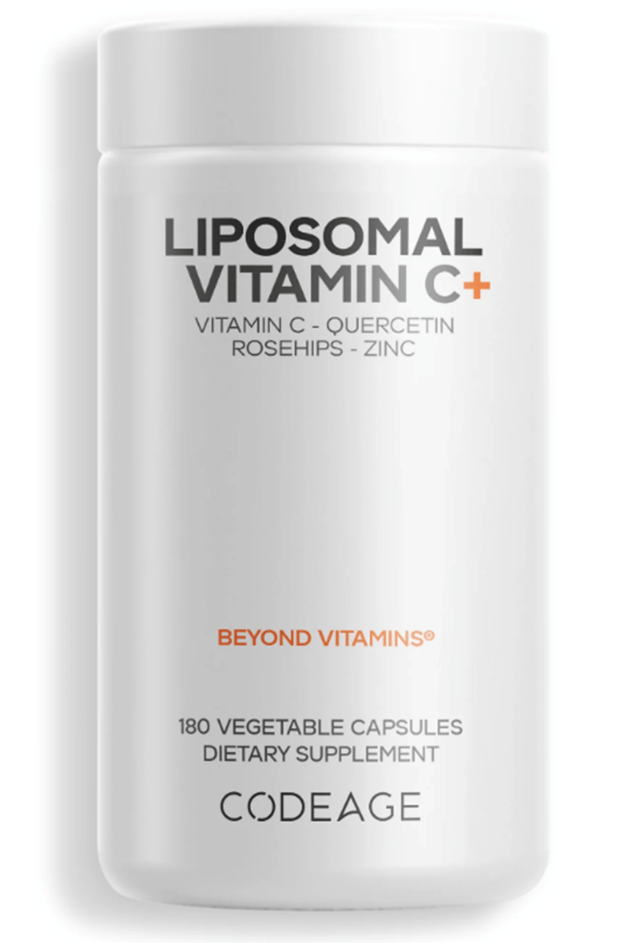 Codeage Liposomal Vitamin C 1500mg with Zinc,Elderberry,Citrus-Quercetin- Rose Hips  180 Capsules.