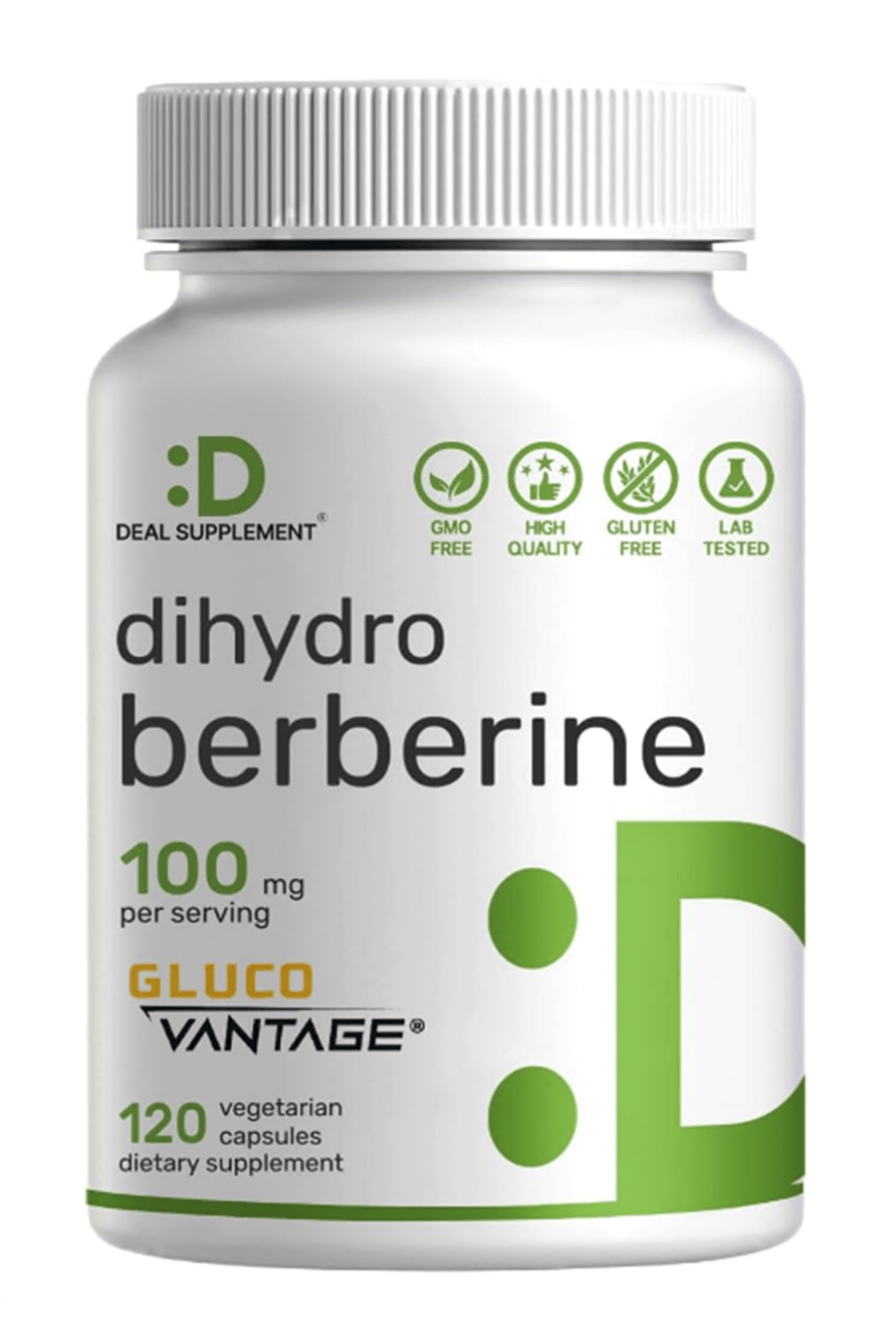 DEAL SUPLAMENT Dihydroberberine 100mg 120 Veg Capsul – 5X More Bioavailab Berberine HCL – GlucoVantage Formul.51.