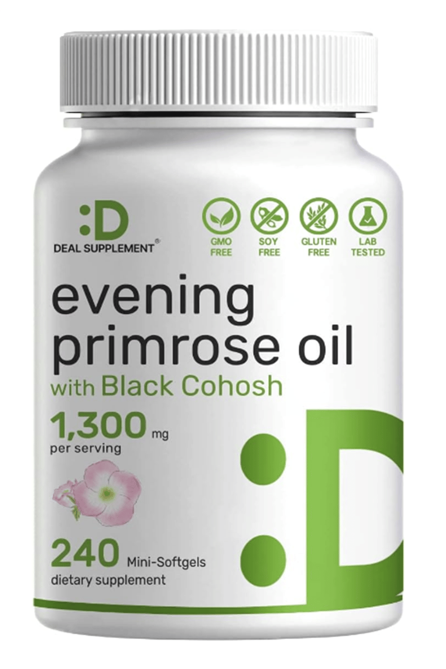 DEAL SUPPLEMENT Evening Primrose Oil 1300mg  240 Mini Softgels, Usa Menşei. 4043