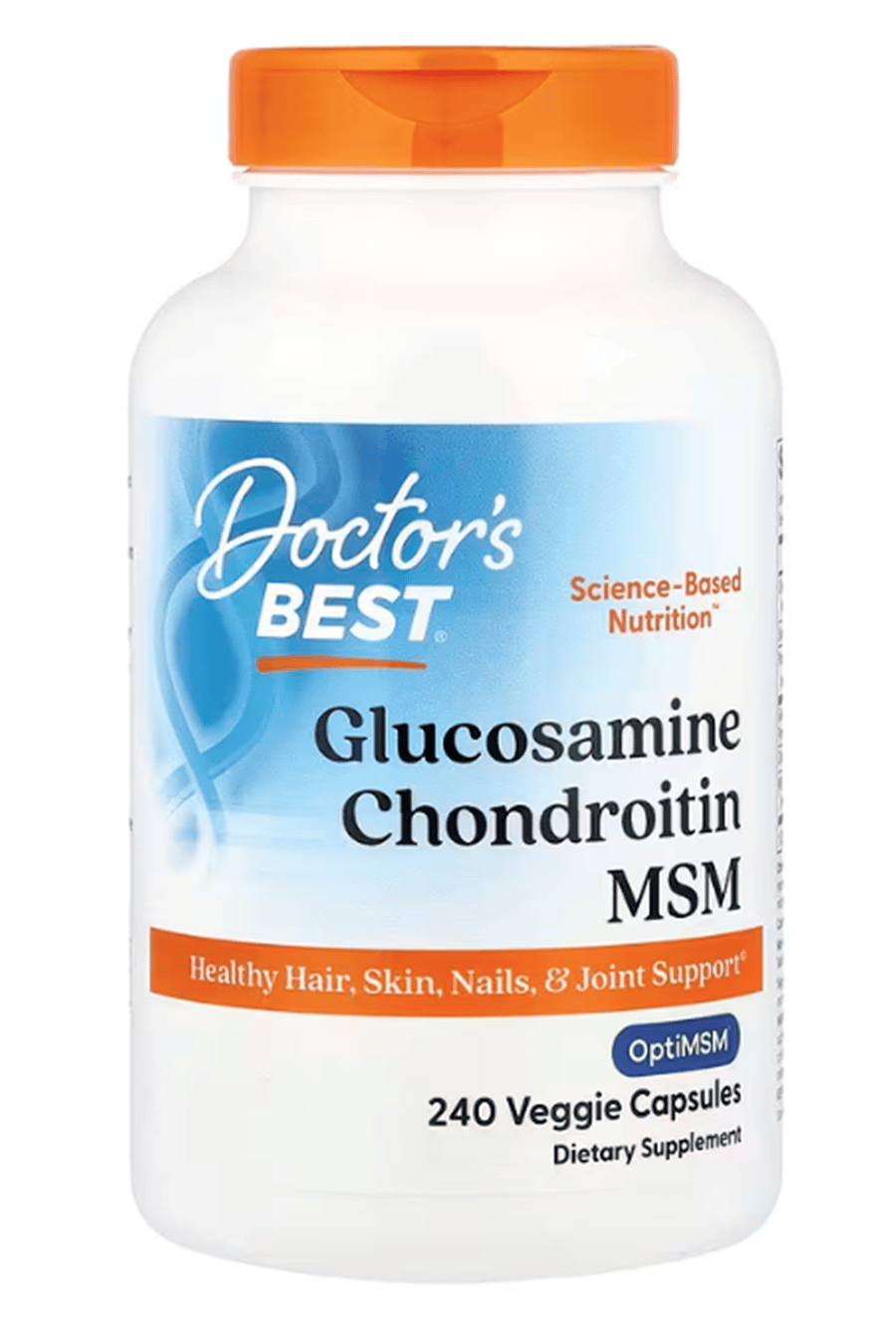 Doctor's Best, Glucosamine Chondroitin MSM with OptiMSM®, 240 Veggie Capsules.