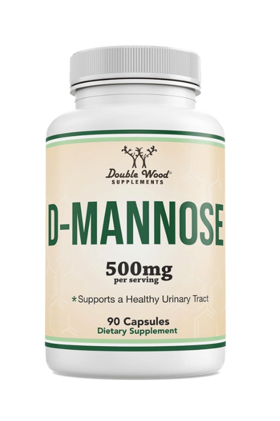 Double Wood D Mannose 500mg 90 Capsules (D-Mannose for Urinary Tract Health and Bladder Lining 35.