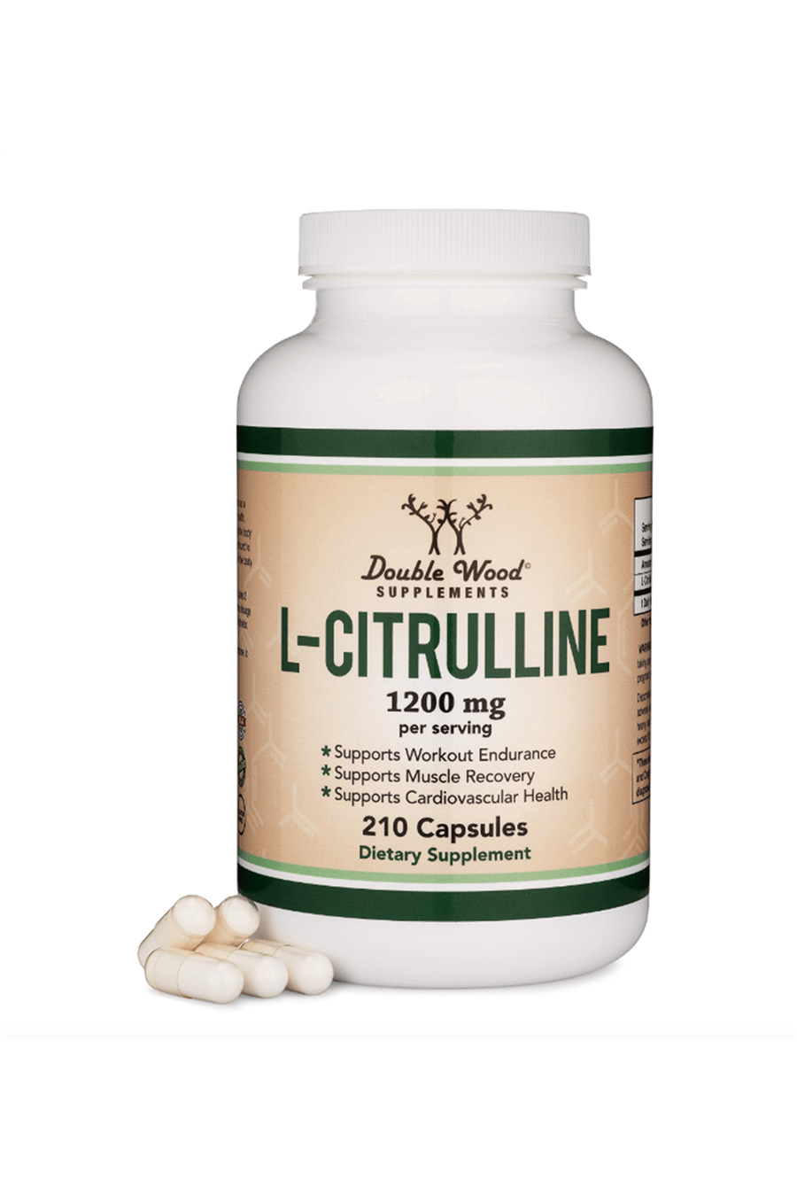Double Wood  L-Citrulline 1200mg Per Serving, 210 Capsul.40.
