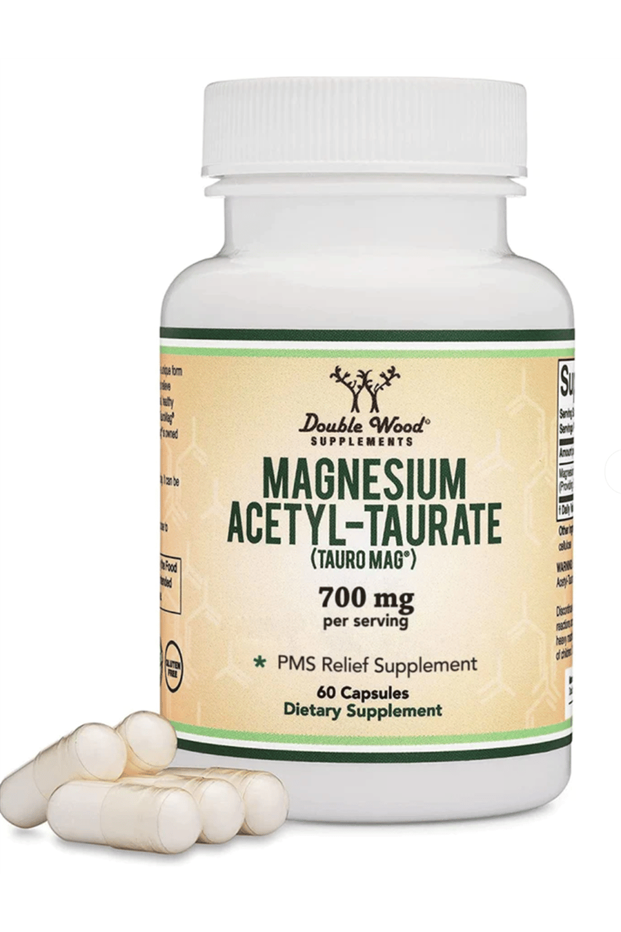 Double Wood   Magnesium Acetyl-Taurate  700mg 60 Capsul. Usa Menşei 37.
