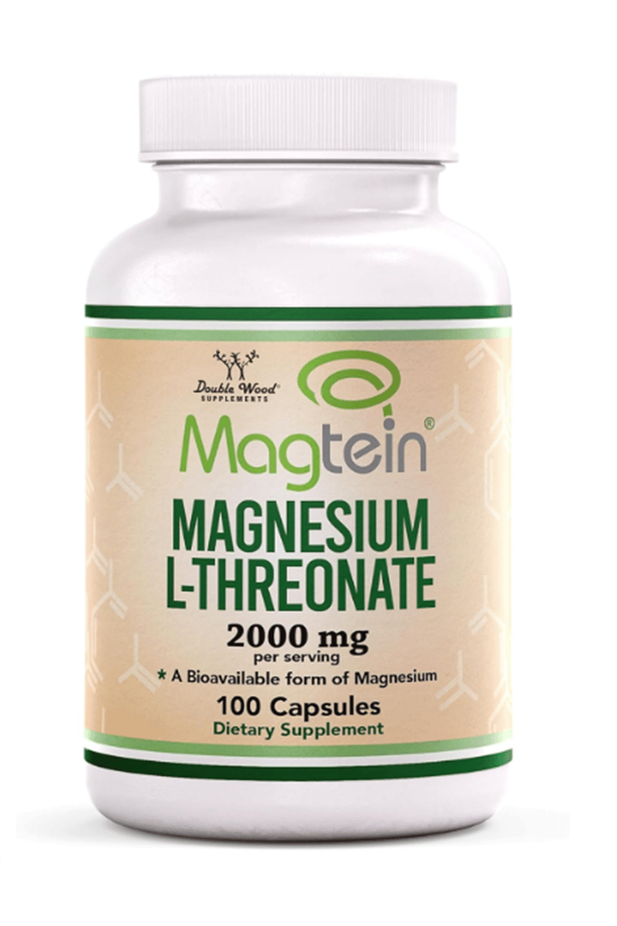 Double Wood  Magnesium L-Threonate (Magtein) 2000mg 100 Kapsul. ABD MENŞEİ.42.
