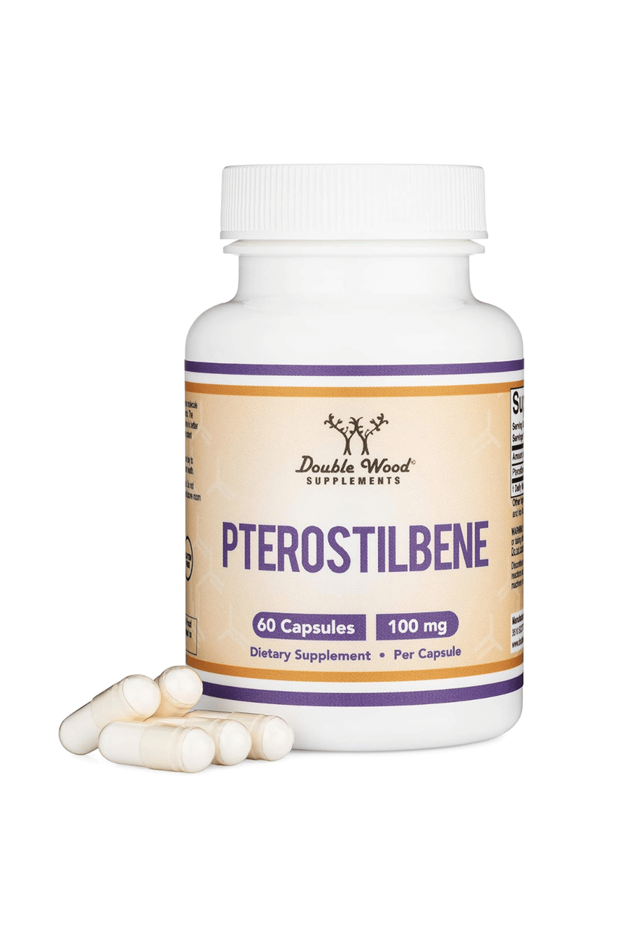 Double Wood Pterostilbene 100mg  The USA, 60 Capsul, Resveratrol, Antioxidant for Longevity Support (Non-GMO, Gluten Free) 38.