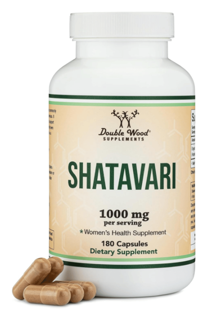 Double Wood Shatavari  1,000mg Organic Shatavari  180 Capsules.Abd Menşei