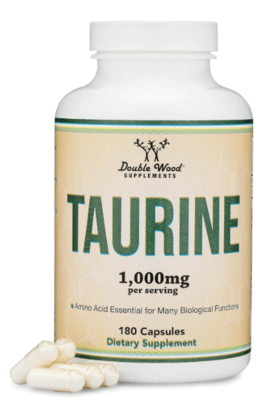 Double Wood Taurine 1000mg Per Serving, 180 Capsul.From the American Distributor Company.37.