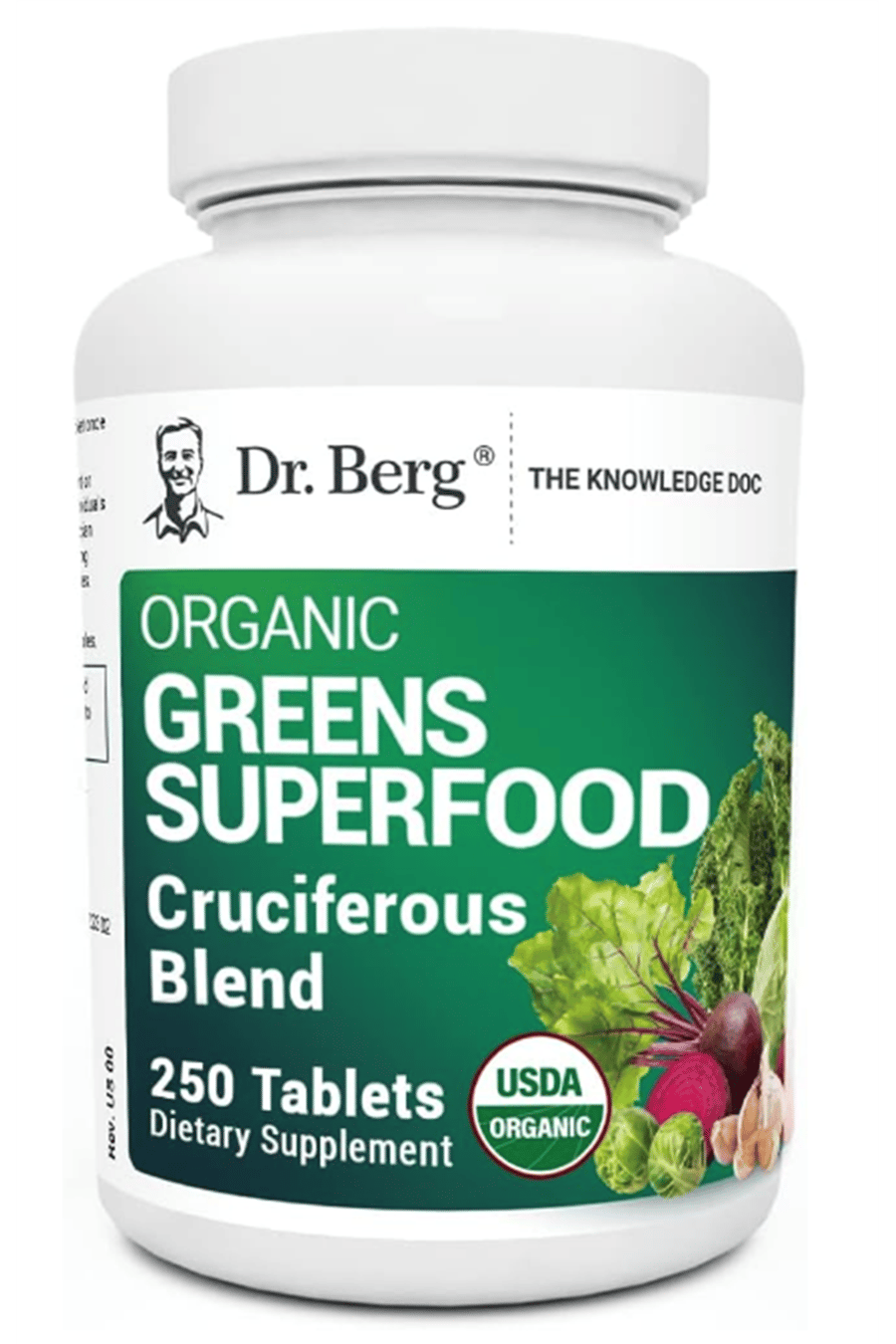 Dr. Berg   Greens Superfood Cruciferous -11 Phytonutrient- Energy, Immune System Liver Veggie - 250 Tablet.Abd Menşei.69.