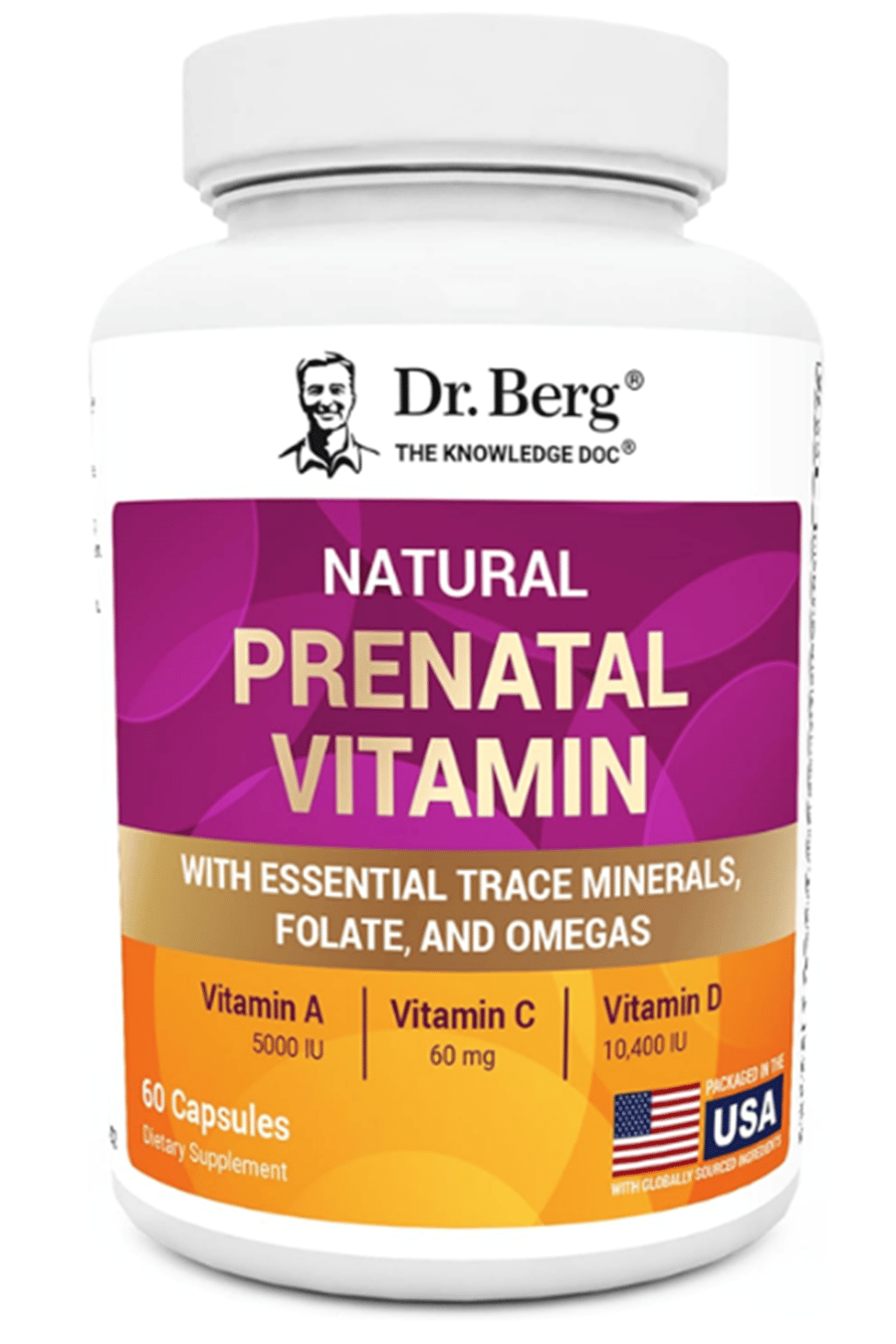 Dr. Berg Natural Prenatal Vita mins for Women (Pregnant & Nursing)  Prenatal Vita mins with Folate, Minerals, Omegas, 11 Powerful Superfoods- 60 Capsules.