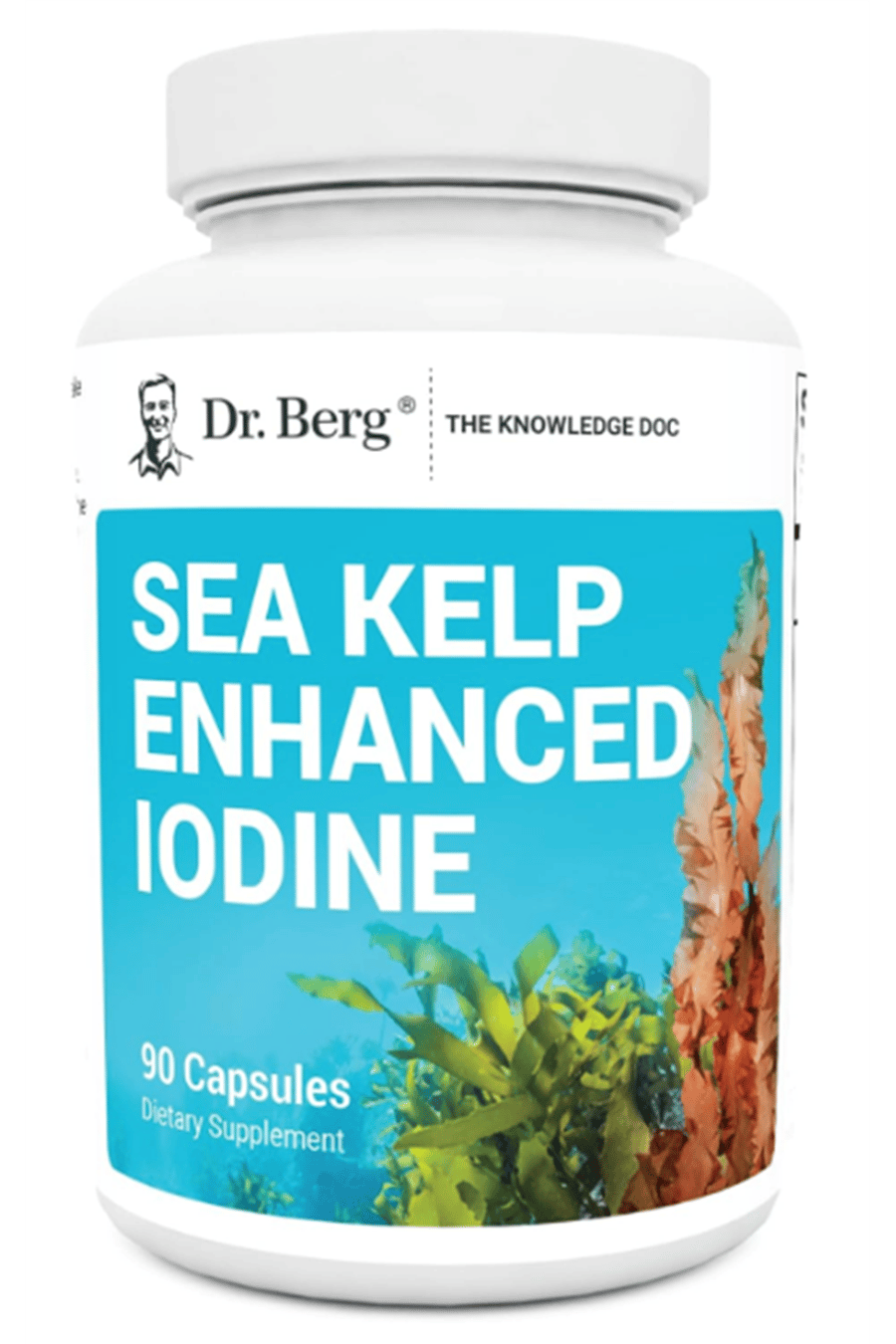 Dr. Berg Sea Kelp Enhanced Iodine - 200 mcg of Premium Iodine - Seaweed Blend Includes Klamath Blue-Green Algae & Sea Kelp - 90 Capsules.57