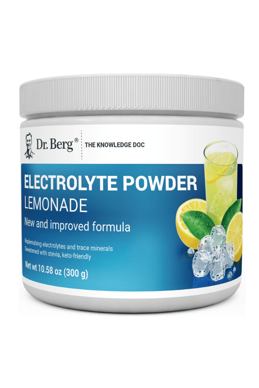 Dr. Berg Zero Sugar Hydration Keto Electrolyte Powder - 1000 mg of Potassium & Real Pink Himalayan Salt (NOT Table Salt) -Hydration Drink Mix - 50 Servings 300gr.63.