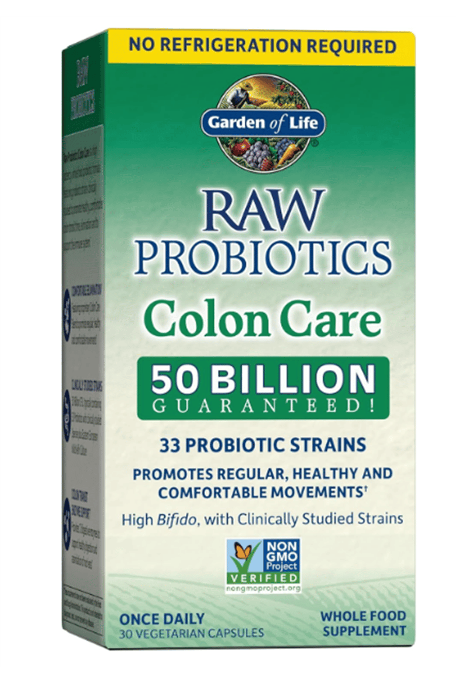 Garden of Life Probiotics for Women and Men 30 Capsul- Raw Probiotics Colon Care 50 Billion CFU and Enzymes, Shelf Stable Once Daily Acidophilus Probiotic for Regularity and Immune Health.